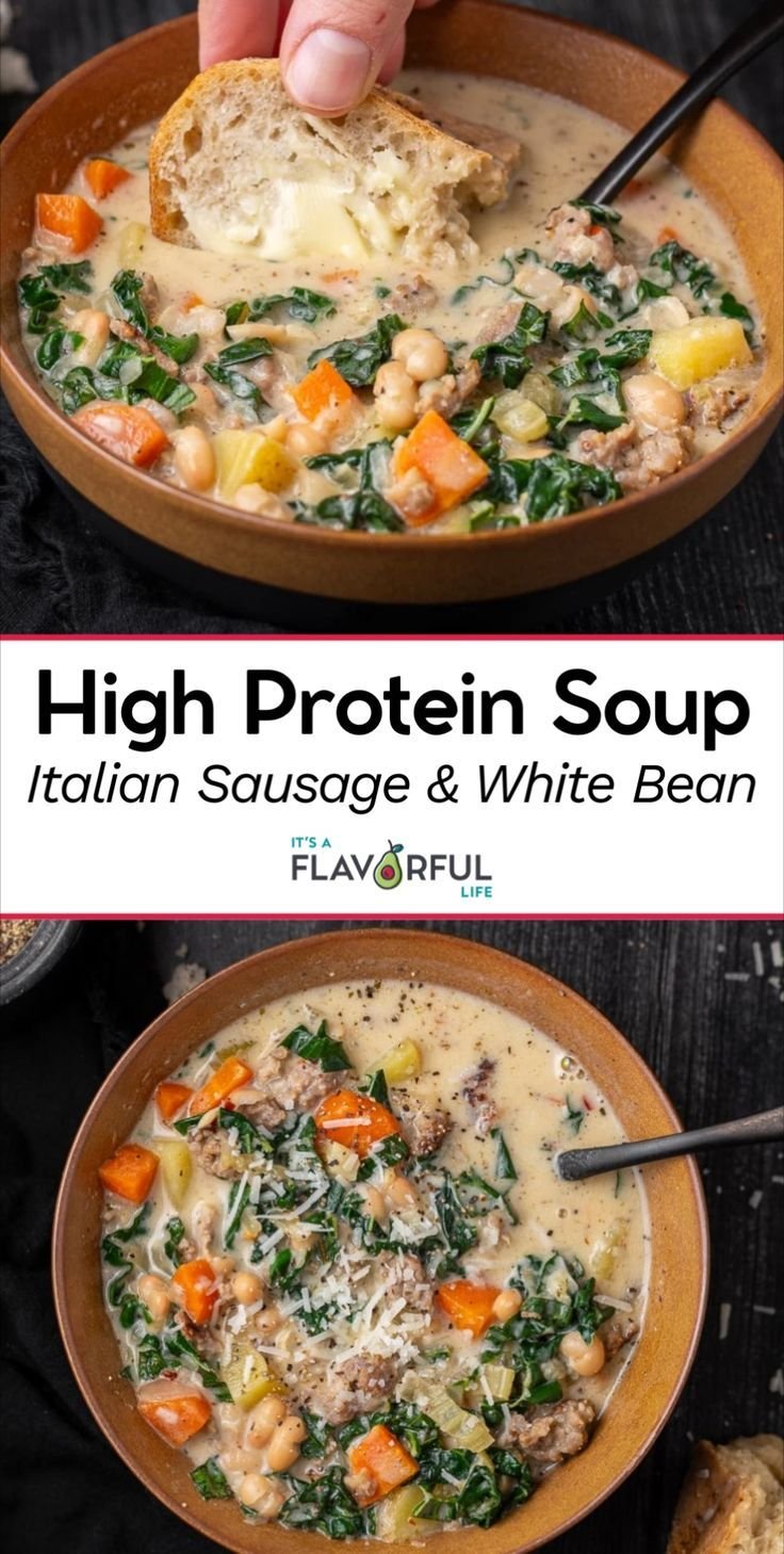 High Protein White Bean Soup