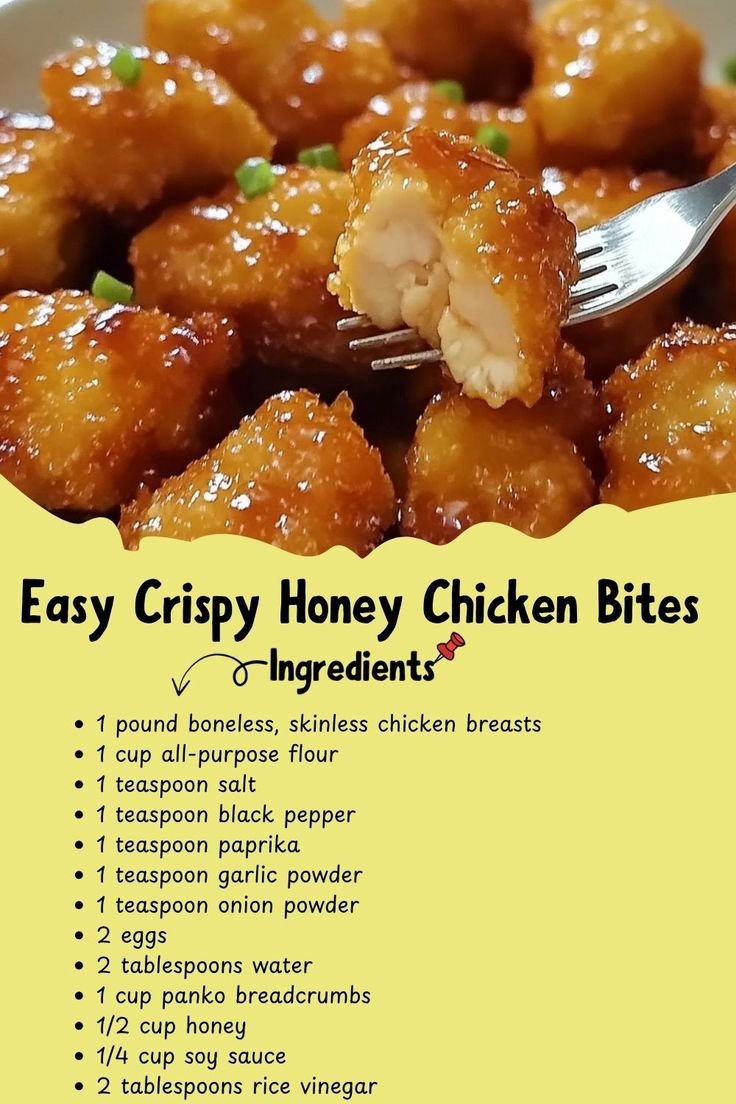 Easy Crispy Honey Chicken Bites