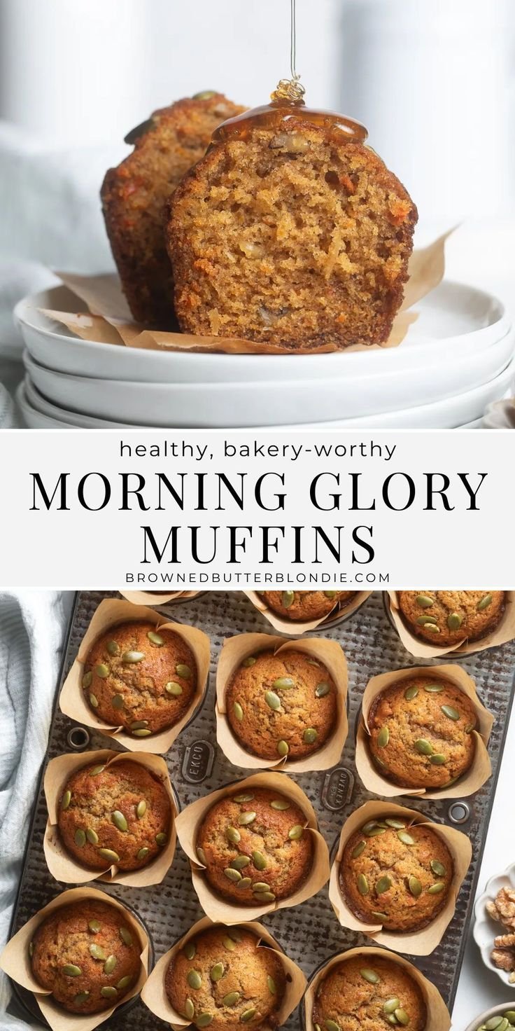 Morning Glory Muffins - Browned Butter Blondie