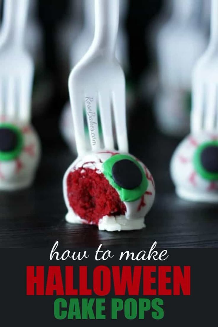 How to Make Halloween Cake Pops | Eyeballs on a Fork | Rose Bakes