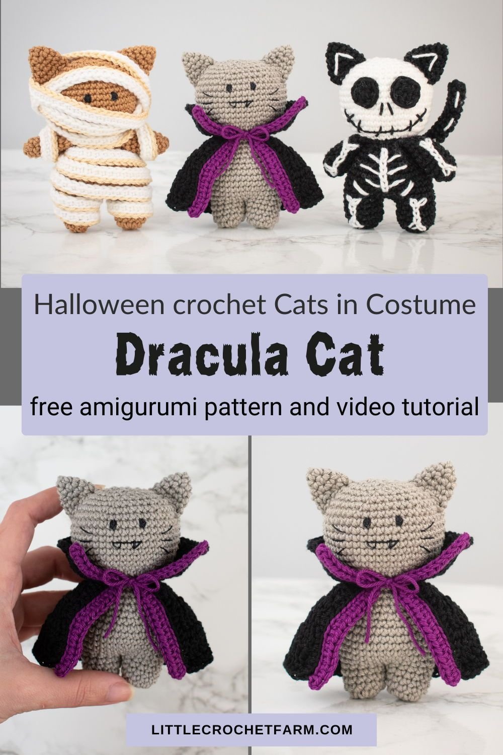 Free Dracula Cat Amigurumi Crochet Pattern 6 Free Dracula Cat Amigurumi Pattern