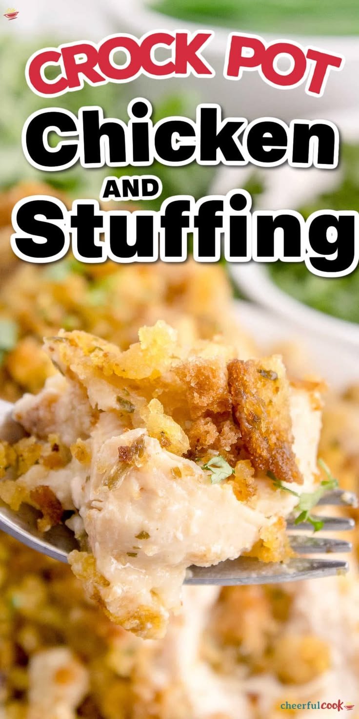 Easy Crockpot Chicken and Stuffing Recipe