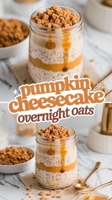 Pumpkin Cheesecake Overnight Oats