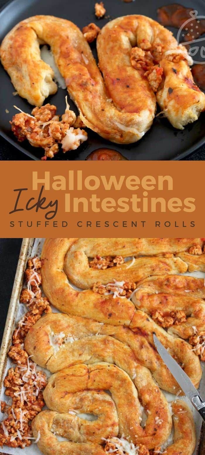 Halloween Icky Intestines (Stuffed Crescent Rolls)