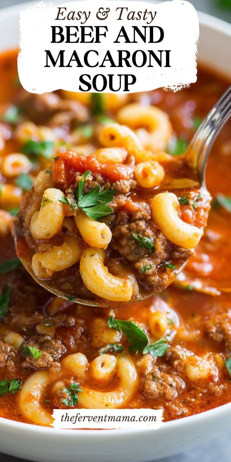 Beef and Macaroni Soup