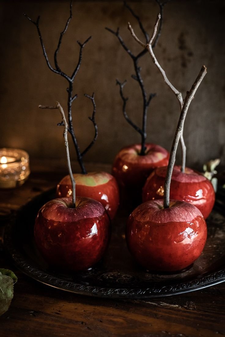Maple and Bourbon Candy Apples