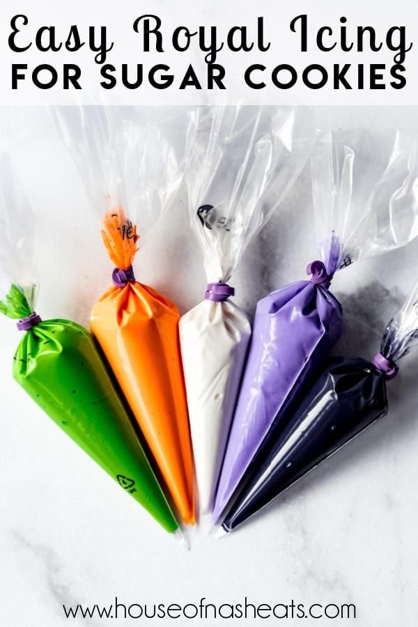 Easy Royal Icing Recipe for Stunning Homemade Sugar Cookies | Best icing to decorate sugar cookies, Halloween cookie icing, Easy halloween sugar cookie decorating