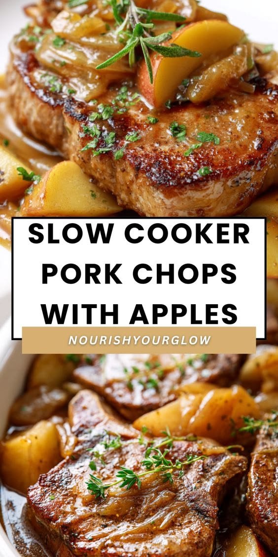 Slow Cooker Pork Chops with Apples