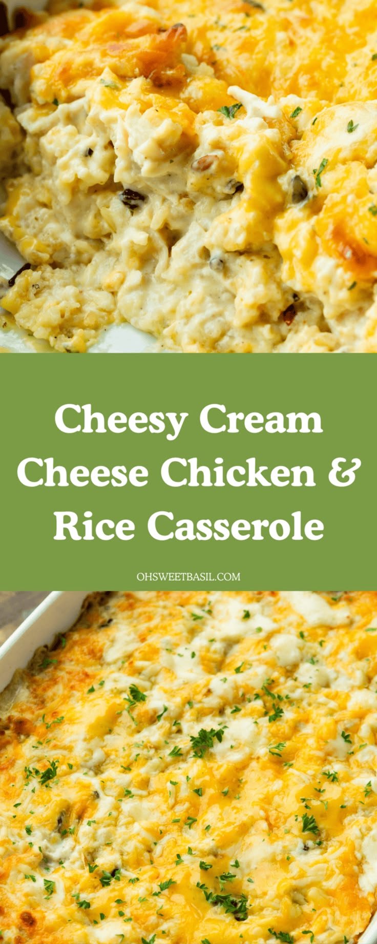 Cheesy Cream Cheese Chicken and Rice Casserole