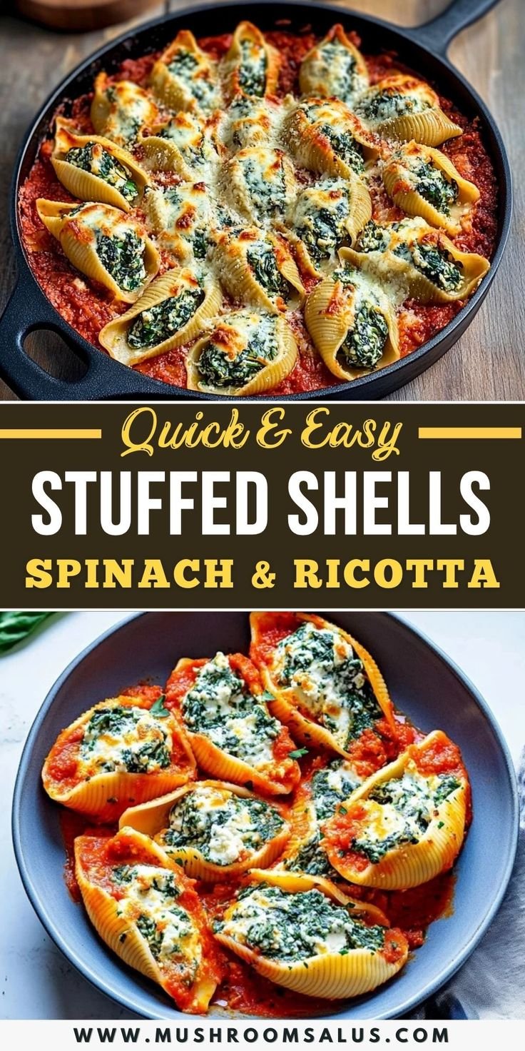 Spinach and Ricotta Stuffed Shells