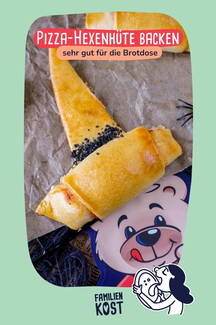 Pizza-Hexenhüte – der herzhafte Halloween-Snack für Kinder