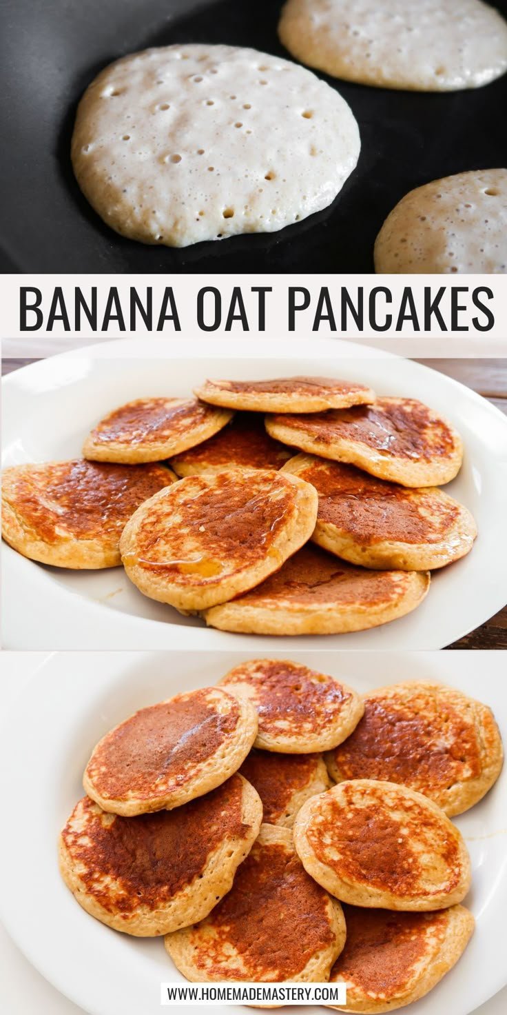 10-Minute Oatmeal Banana Pancakes