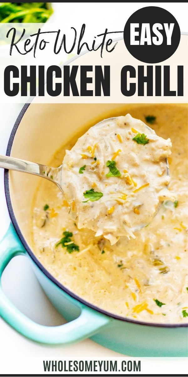 Keto White Chicken Chili Recipe