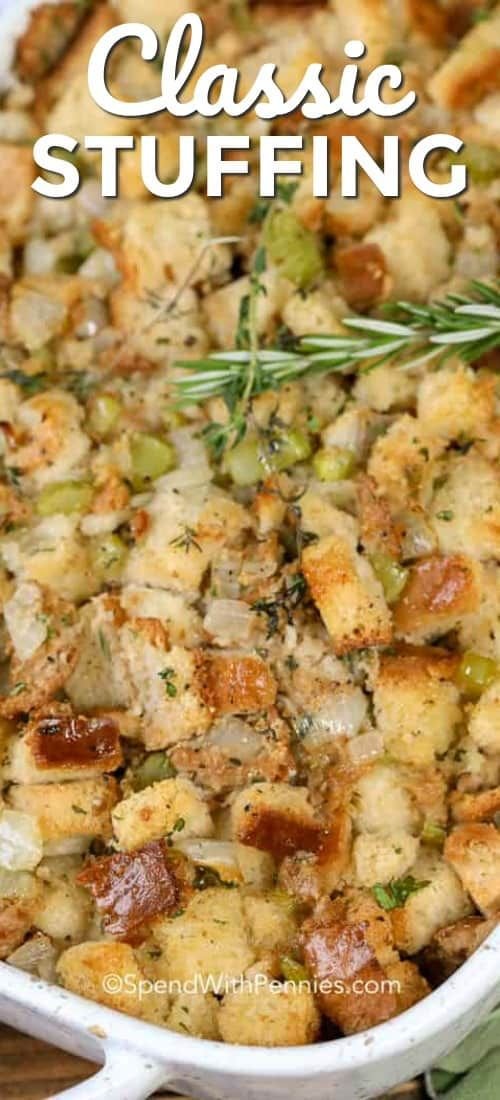 Classic Stuffing Recipe for Thanksgiving Dinner | Thanksgiving filling, Best turkey dressing, Vegetable stuffing for turkey