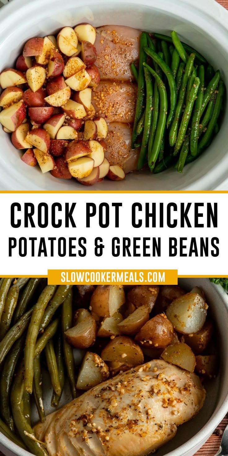Crockpot Chicken Potatoes and Green Beans