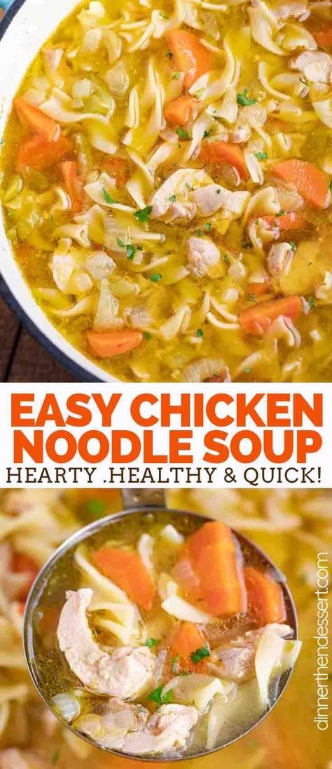 Classic Chicken Noodle Soup Recipe | Easy chicken noodle soup no veggies, Noodle soup for kids, Chicken noodle soup for picky eaters