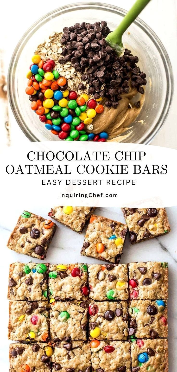 Chocolate Chip Oatmeal Cookie Bars