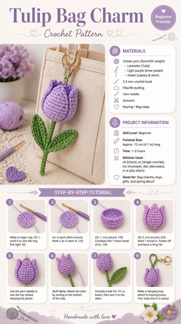 Create your own Tulip Bag Charm