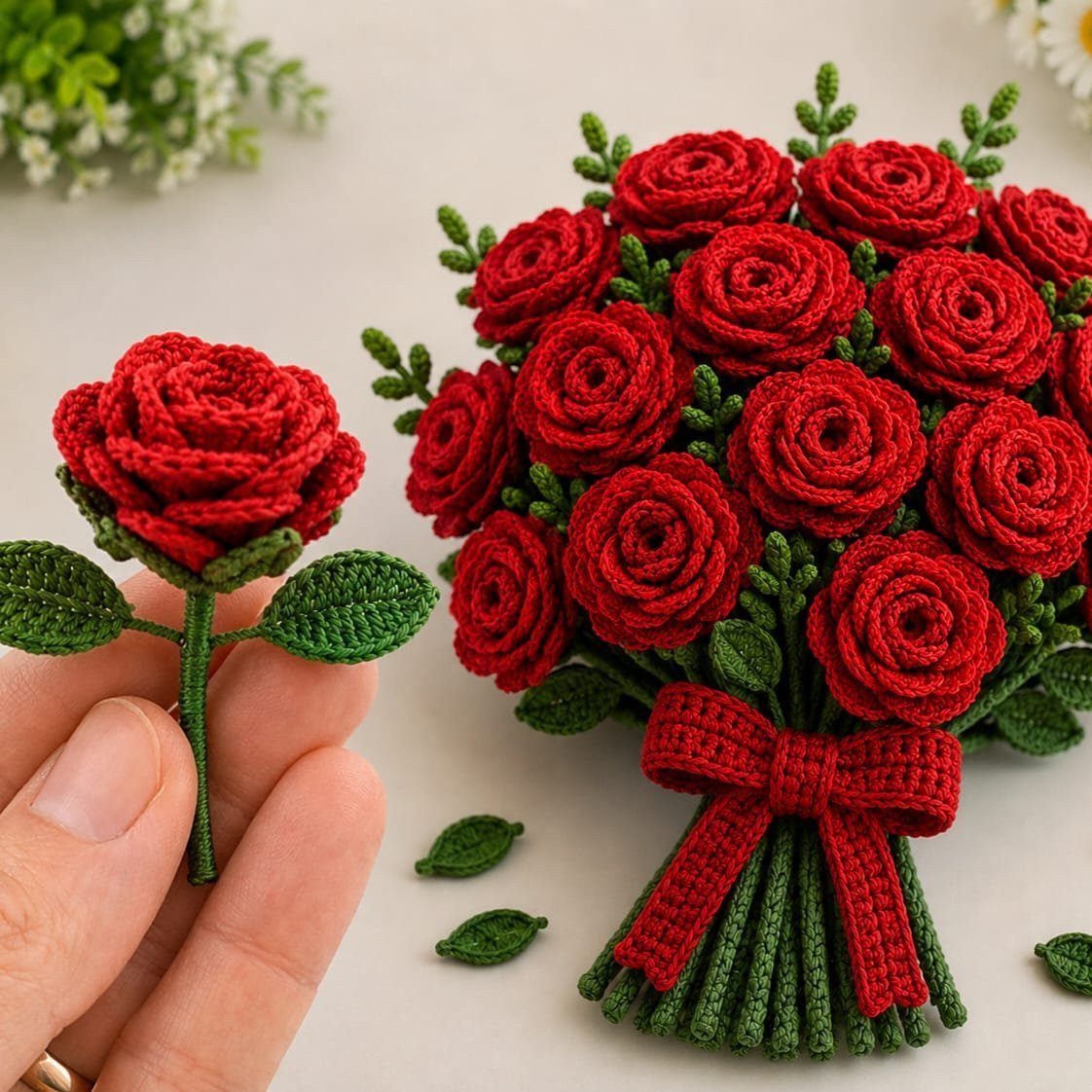 Crochet Rose Bouquet: The Most Beautiful Floral Arrangement