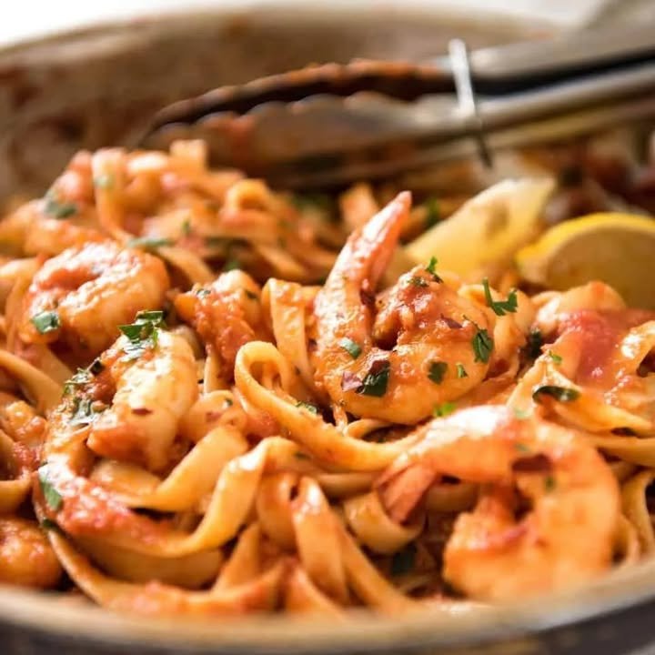 Pasta with Spicy Shrimp