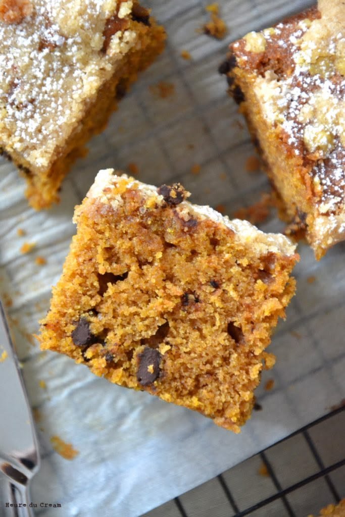 Crumb cake au butternut et pépites de chocolat - L'Heure du Cream