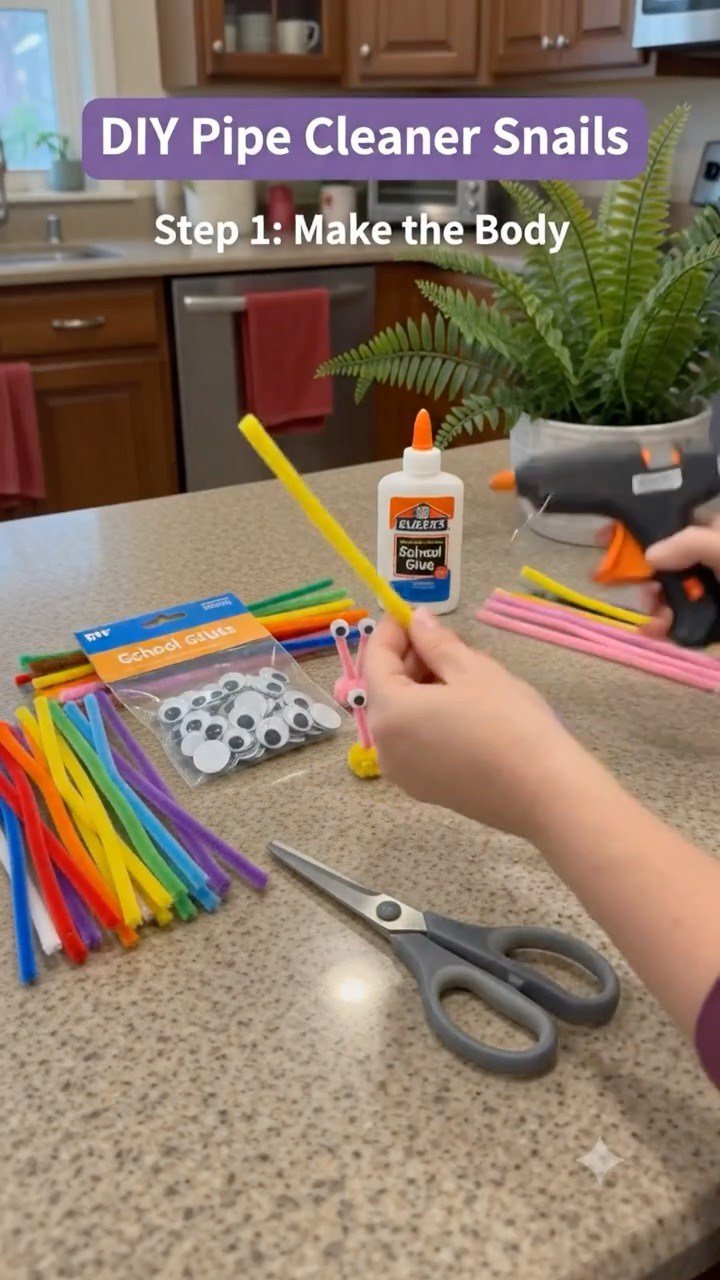 DIY Pipe Cleaner Snails