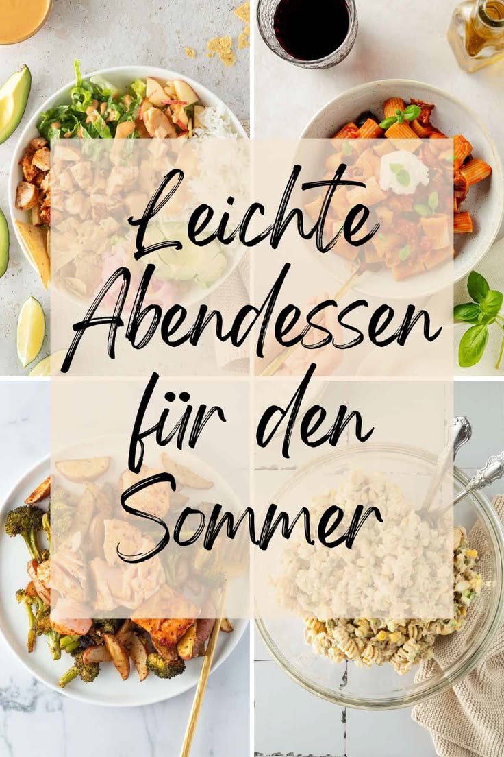 30 Ideen für ein leichtes Abendessen im Sommer