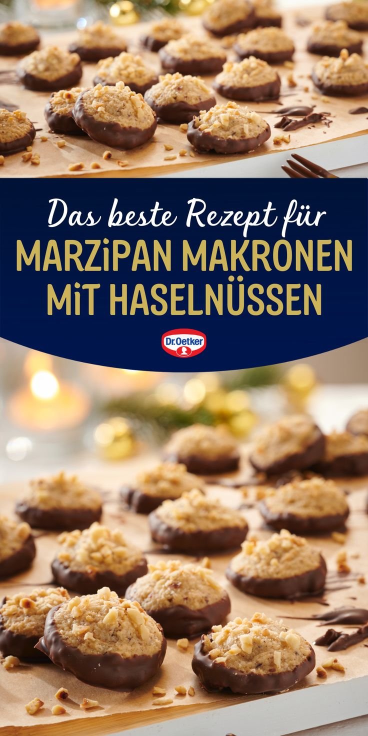 Marzipan Makronen Rezept mit Haselnüssen I Weihnachtsplätzchen Rezepte für die Weihnachtsbäckerei