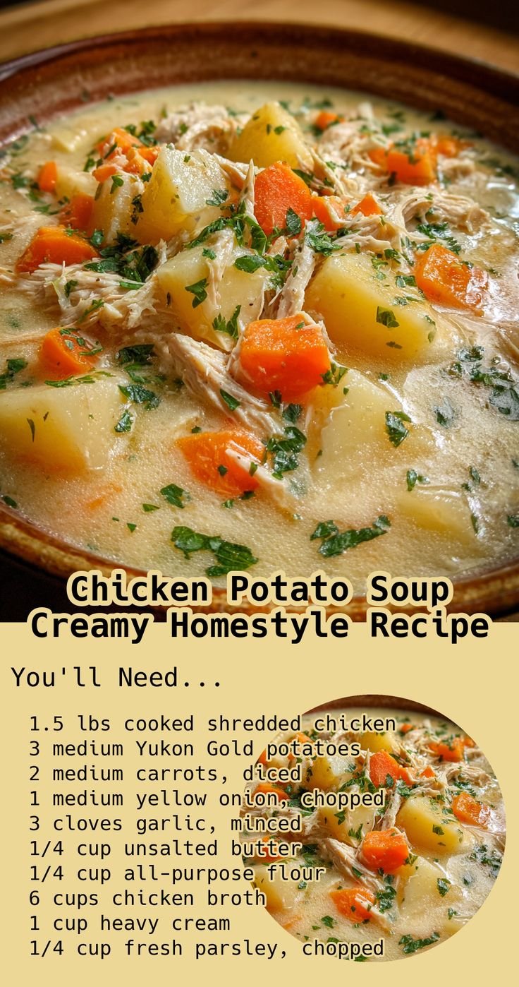 Chicken Potato Soup Creamy Homestyle Recipe