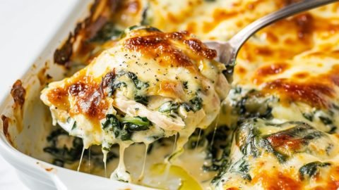 Chicken and Spinach Casserole with Cream Cheese
