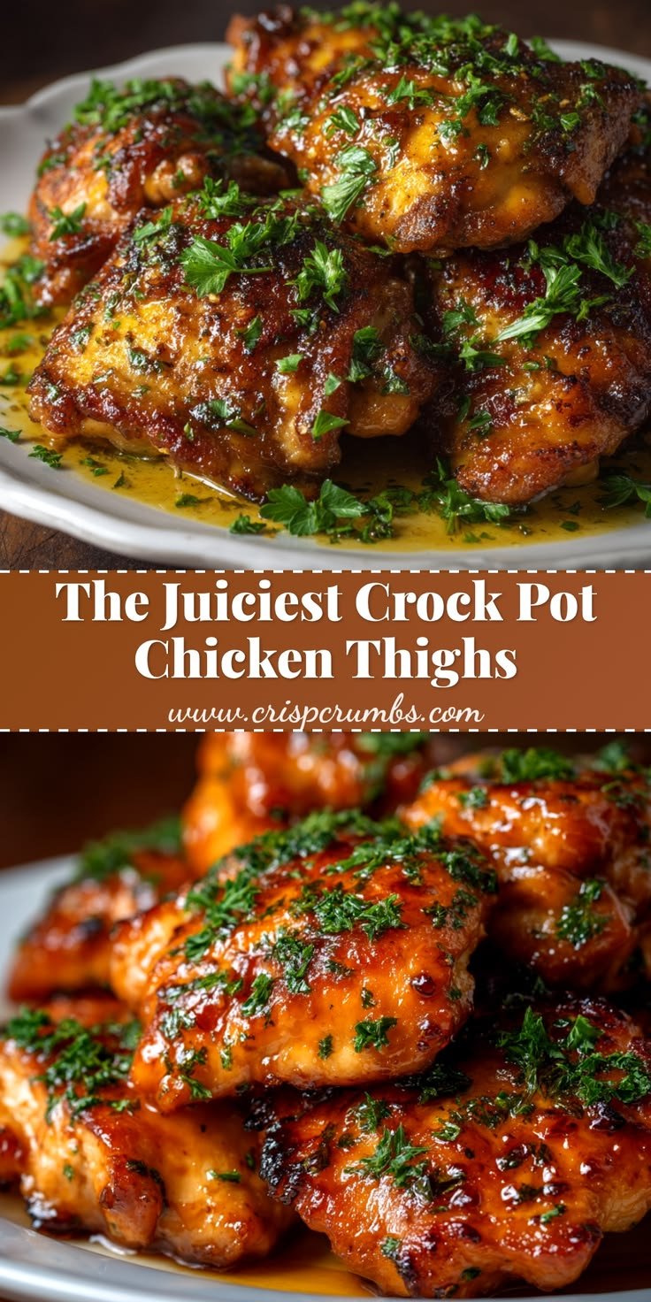 Juicy & Tender Slow Cooker Chicken Thighs (Easiest Recipe!)