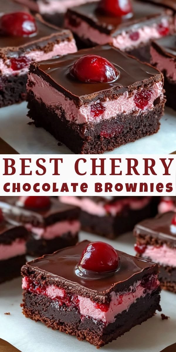 The Best Chocolate Covered Cherry Brownies