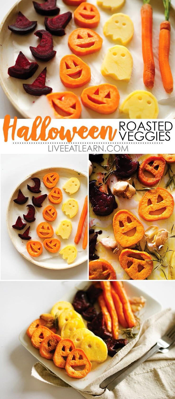 Spooky Halloween Roasted Veggies | Halloween food ideas veggies, Halloween food ideas vegetarian, Halloween recipes