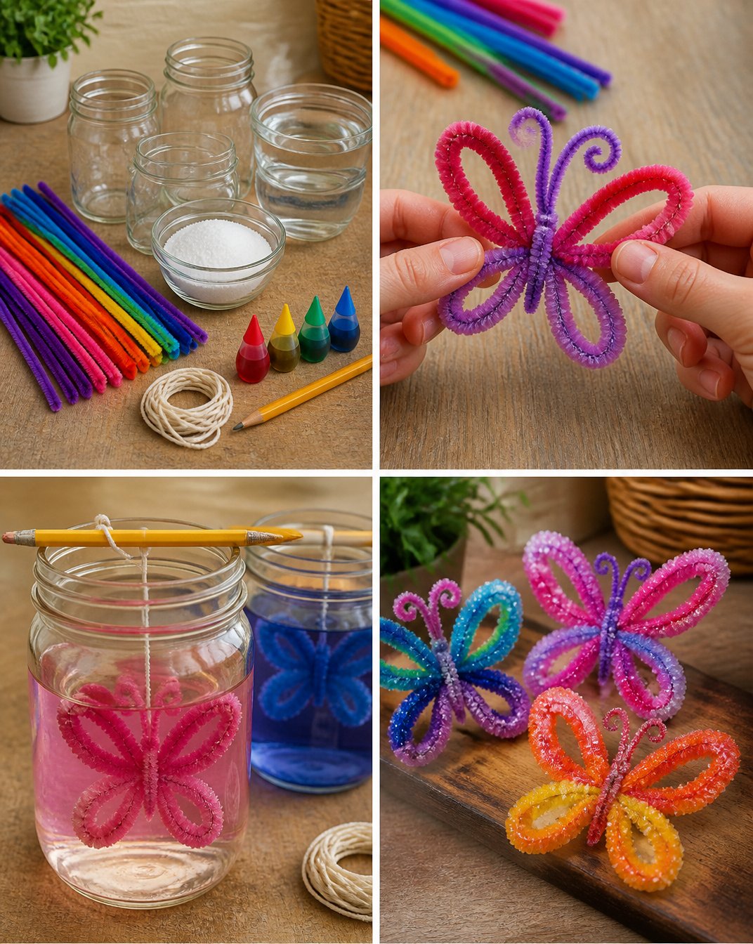 DIY Sparkling Pipe-Cleaner Butterflies Tutorial 23 How to Make Sparkling Pipe-Cleaner Butterflies