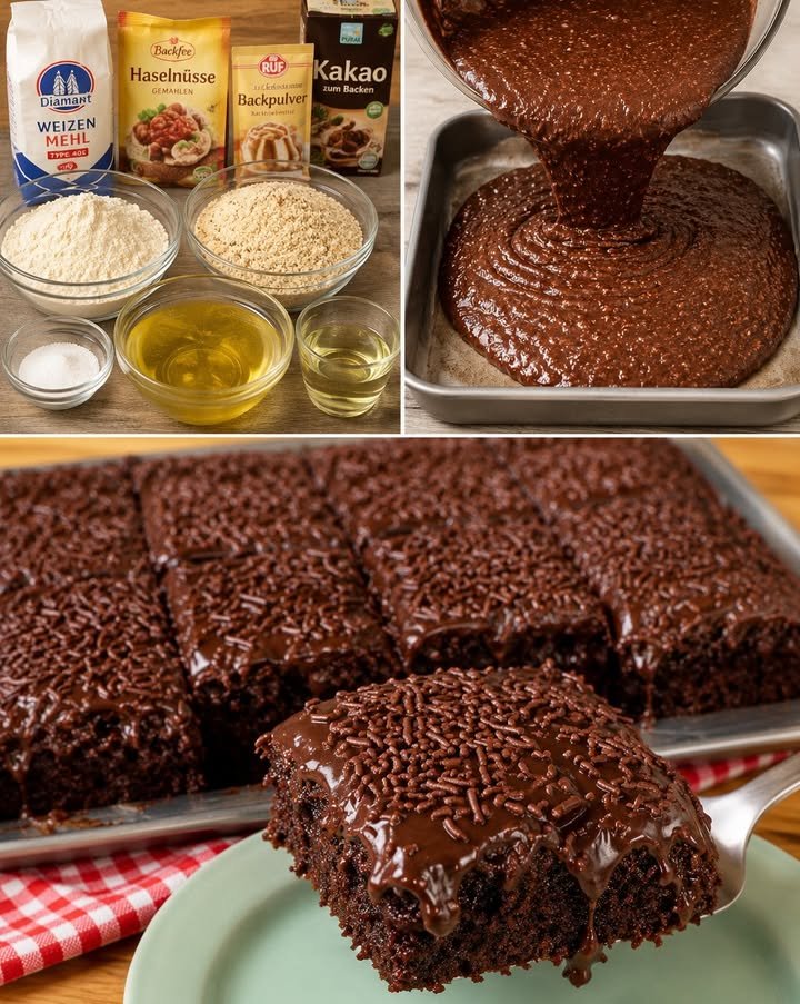 Minuten Schoko Blechkuchen – Einfach & Lecker