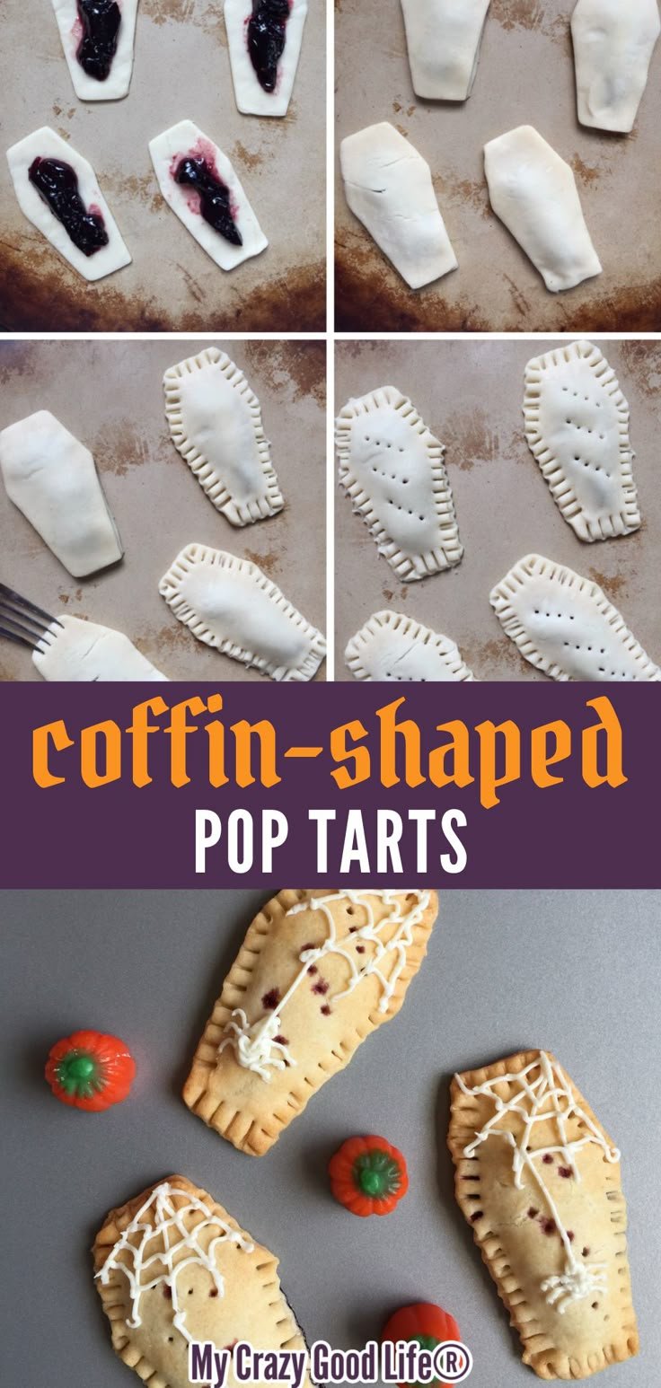 Coffin Shaped Homemade Pop Tarts | Fun Halloween Recipe