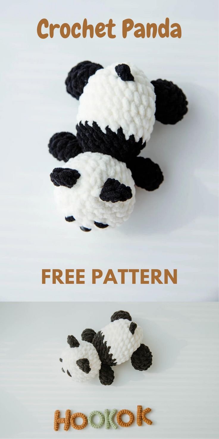 How to crochet a panda - 3d