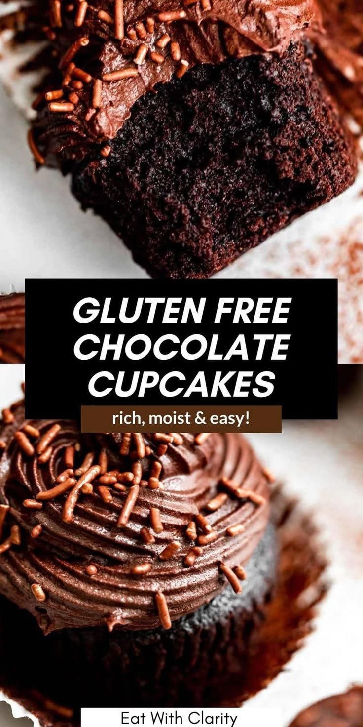 BEST Gluten Free Chocolate Cupcakes - Eat With Clarity