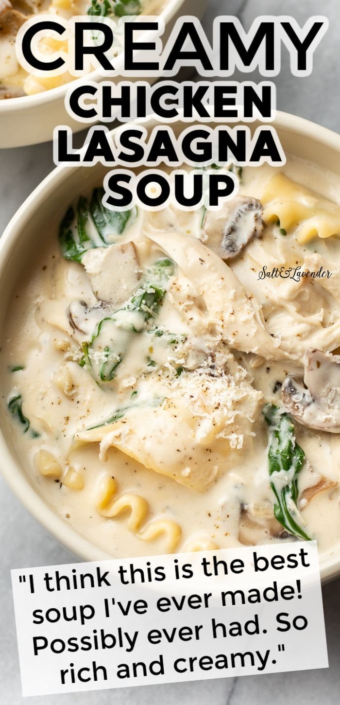 Creamy Chicken Lasagna Soup