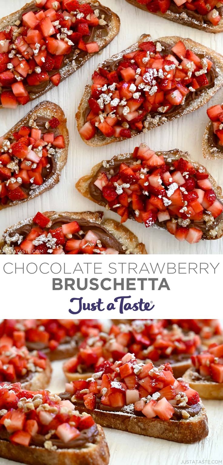 Chocolate Strawberry Bruschetta