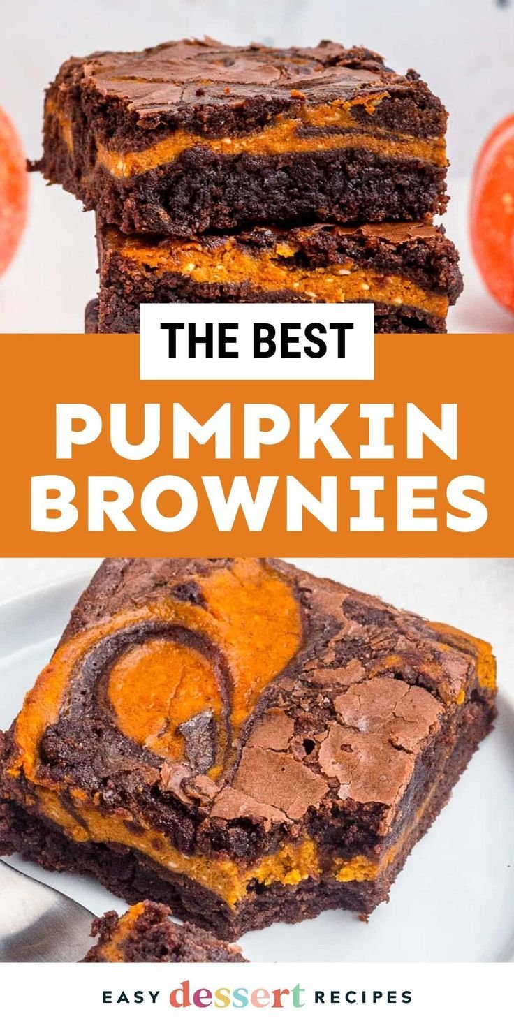 Pumpkin Brownies - Easy Dessert Recipes