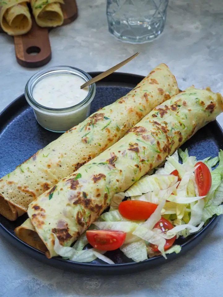 Zucchini Pancakes with Dip