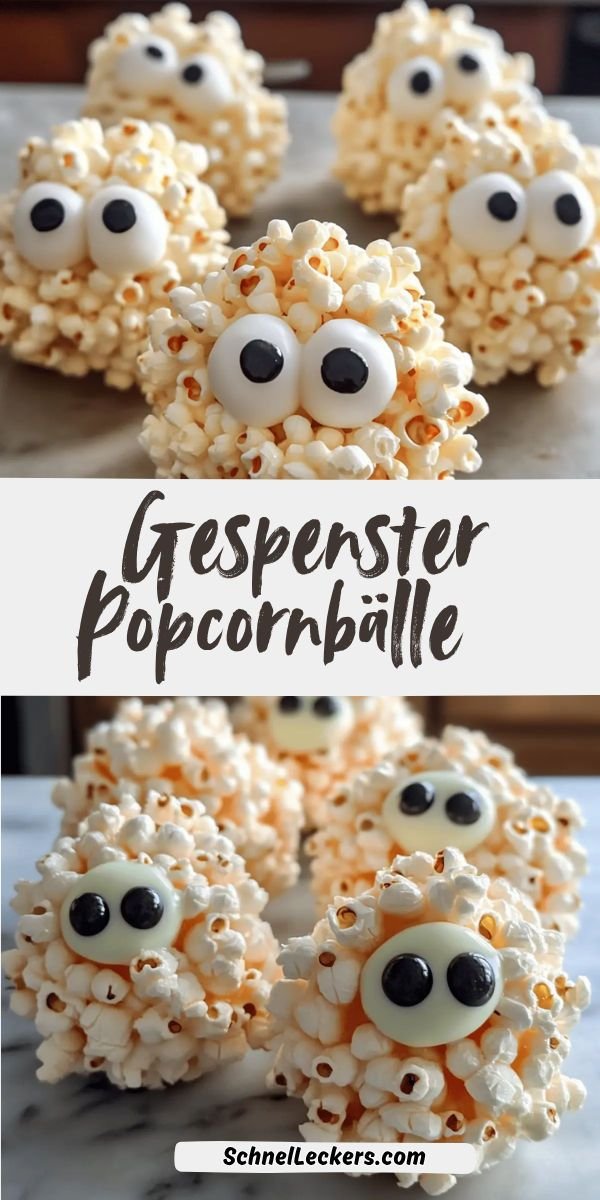 Gespenster-Popcornbälle – Kinderleichte Halloween-Leckerei