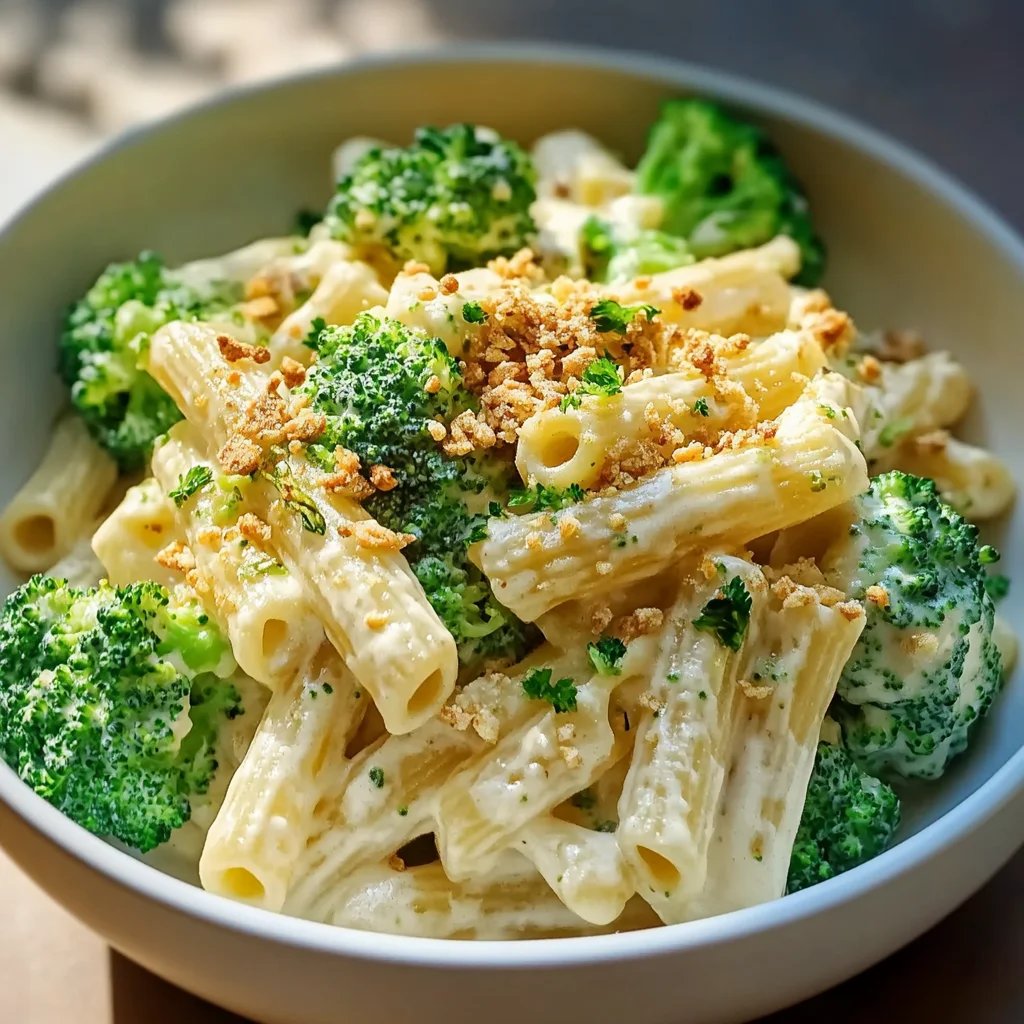 Cremige vegane Nudeln mit Brokkoli