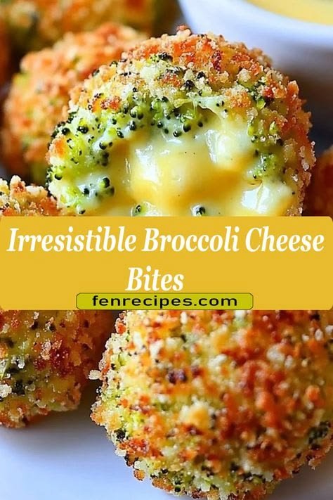 Broccoli Bites with Cheese | Baked Broccoli and Cheese Bites, Fried Broccoli and Cheese Bites, Appetizer Recipes for Kids