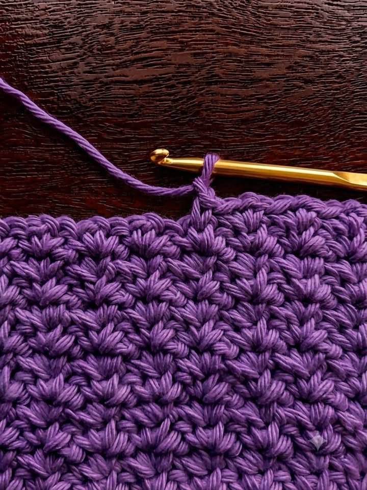 💜 SCHAU DIR DIE LECKERE DICHTE TEXTUR AN! Dieser ineinandergreifende Cluster-Stich erzeugt den wärmsten, gemütlichsten Stoff, DEN ES EVER GAB! 😍 Möchtest du die kostenlose Anleitung und das Tutorial?