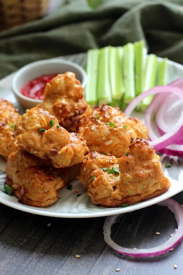 Wings de chou-fleur au four - du bio dans mon bento