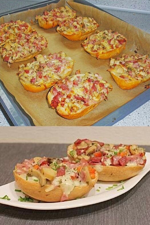 Überbackene Brötchen mit Frischkäse