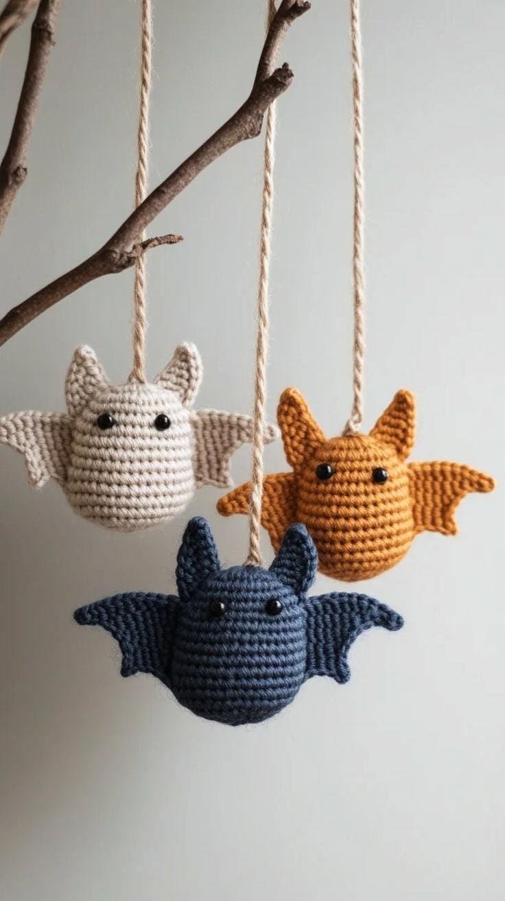 Crochet Bats for Halloween