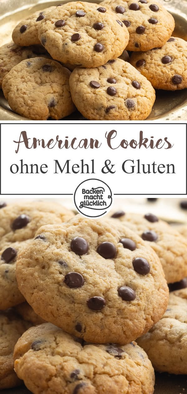 Glutenfreie Cookies | Backen macht glücklich | Rezept | Einfaches glutenfreies keksrezept, Gesunde schokoladenstückchen-kekse, Glutenfreie dessertideen